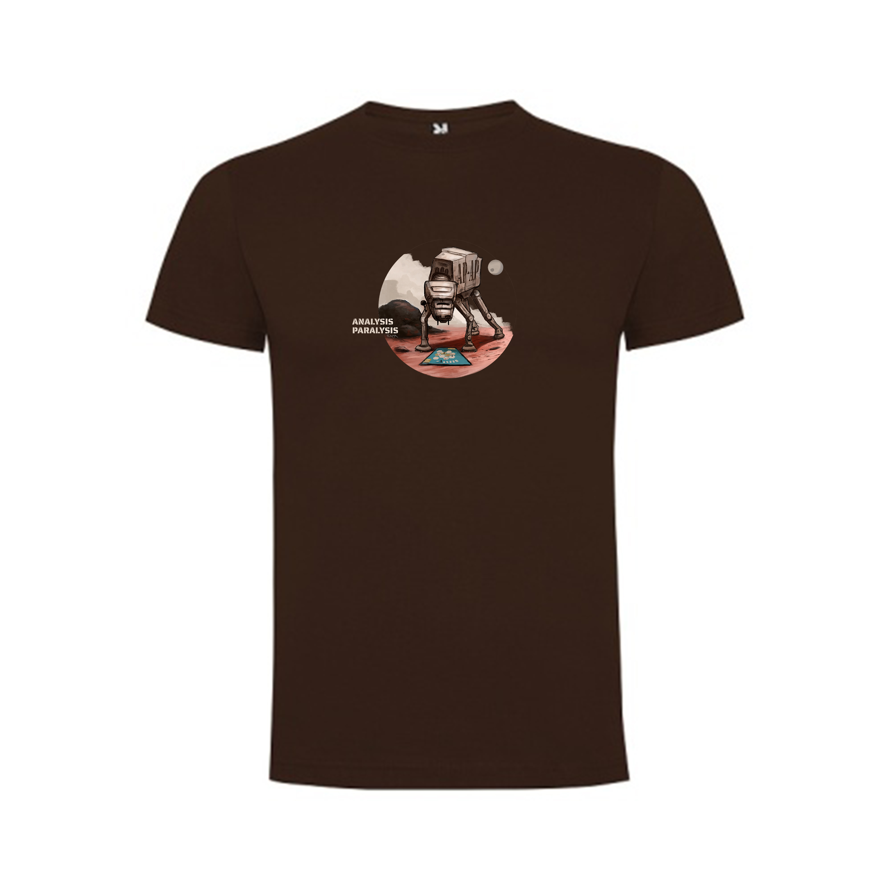 TLAMA games T-shirt "Analysis - Paralysis" Barva: Čokoládová, Velikost: XXL (deskoherní tričko)