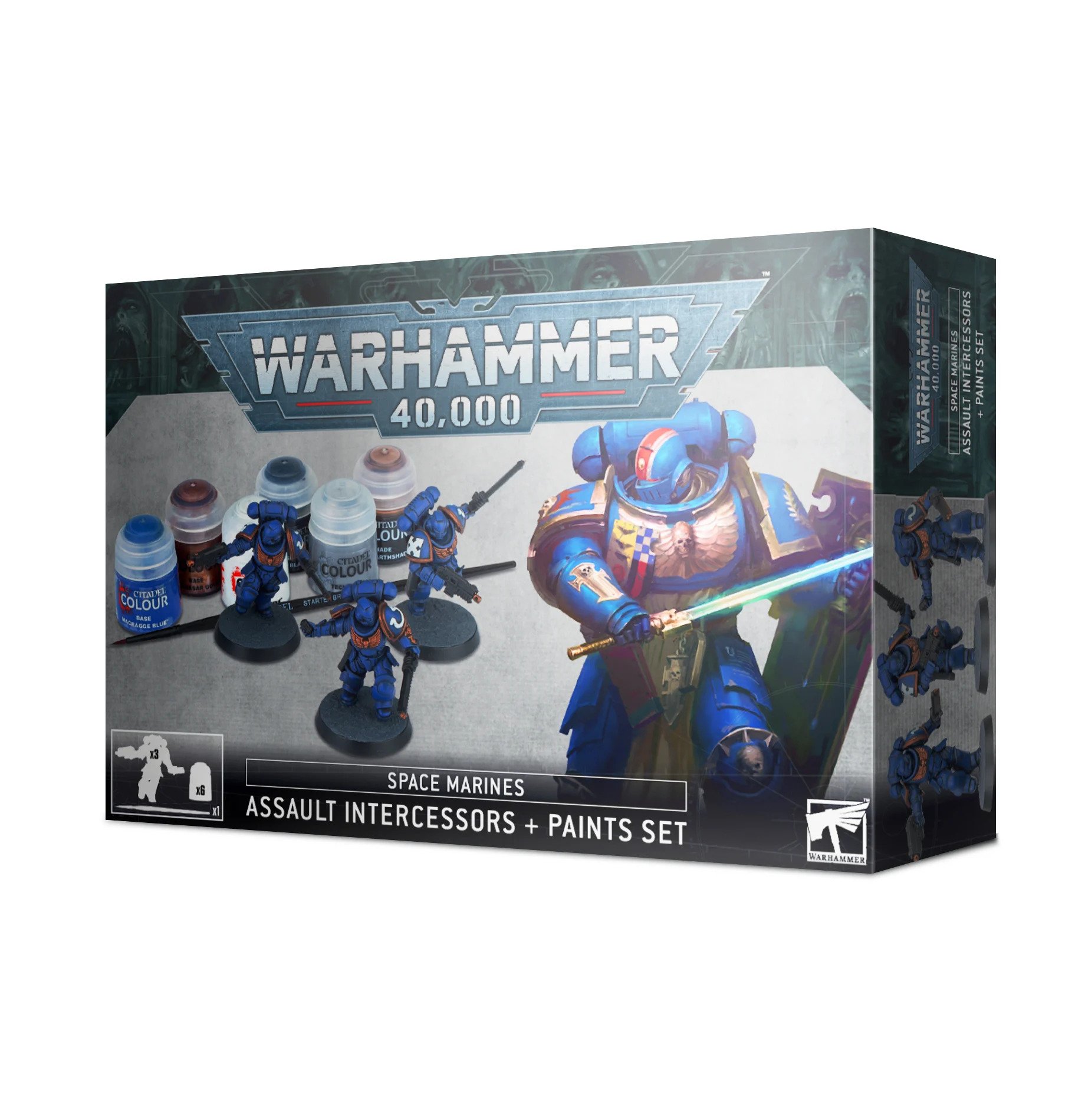 Games Workshop Space Marines: Assault Intercessors + Paint Set