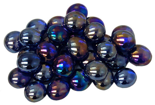 Chessex Skleněné žetony - Gaming Glass Stones (různé barvy) Barva: Iridized Dark Blue