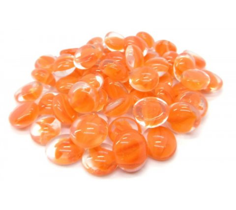 Chessex Skleněné žetony - Gaming Glass Stones (různé barvy) Barva: Catseye Orange