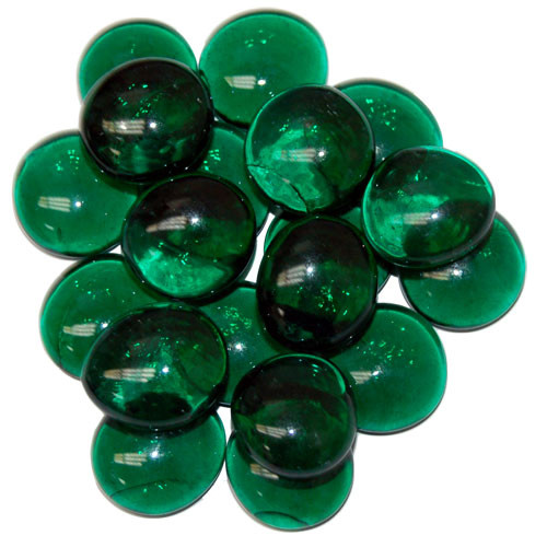 Levně Chessex Skleněné žetony - Gaming Glass Stones (různé barvy) Barva: Crystal Dark Green