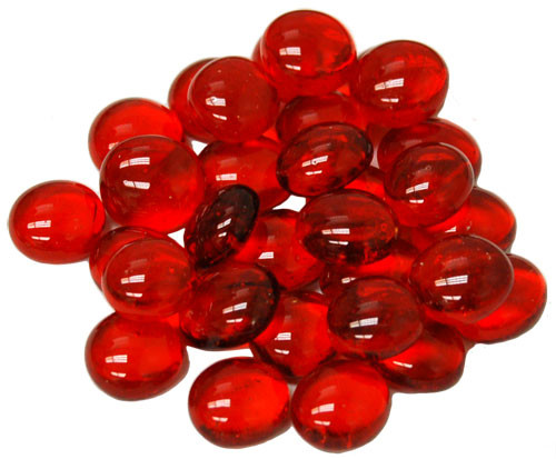 Chessex Skleněné žetony - Gaming Glass Stones (různé barvy) Barva: Crystal Red