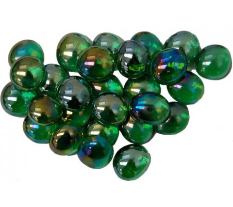 Chessex Skleněné žetony - Gaming Glass Stones (různé barvy) Barva: Iridized Crystal Green