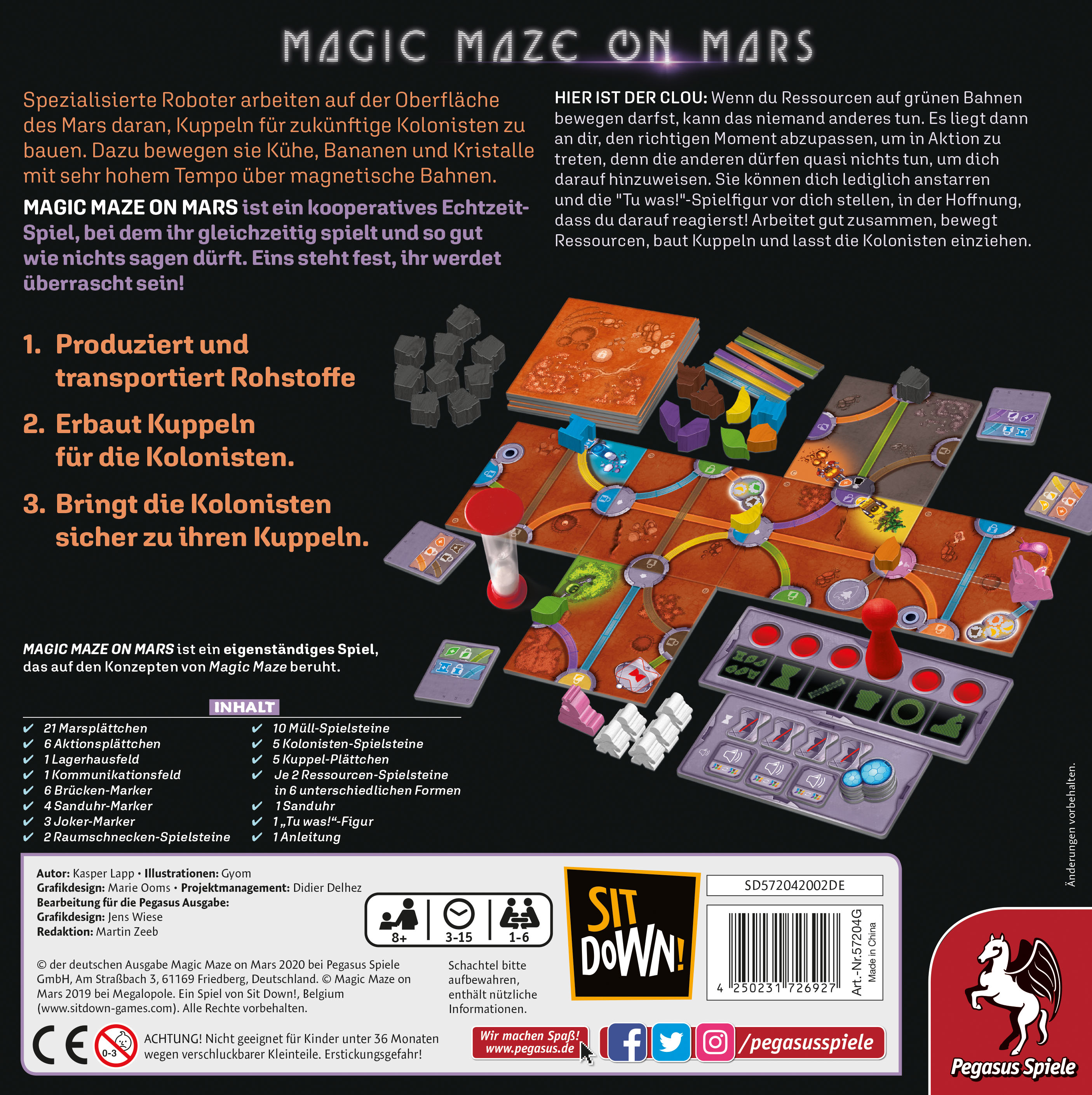 Pegasus Spiele Magic Maze on Mars DE Obrázek