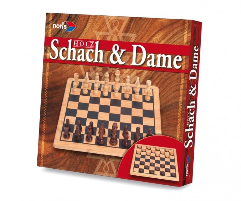 Noris Spiele Deluxe dřevěné šachy a dáma - DE