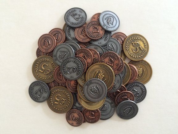 Stonemaier Games Viticulture Metal Lira Coins