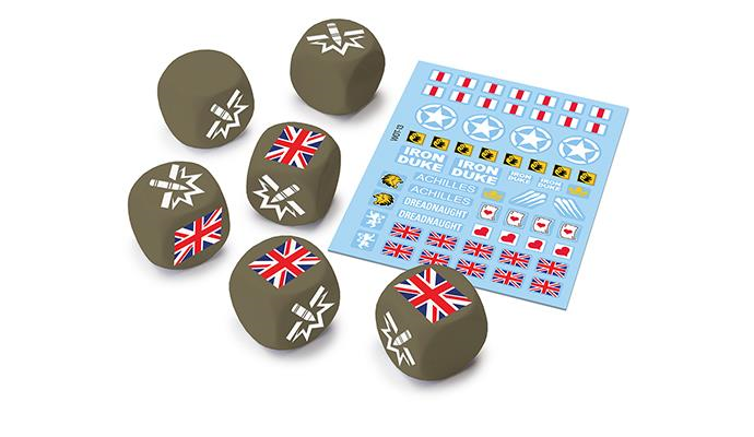Levně Gale Force Nine World of Tanks Miniatures Game - U.K. Dice and Decals