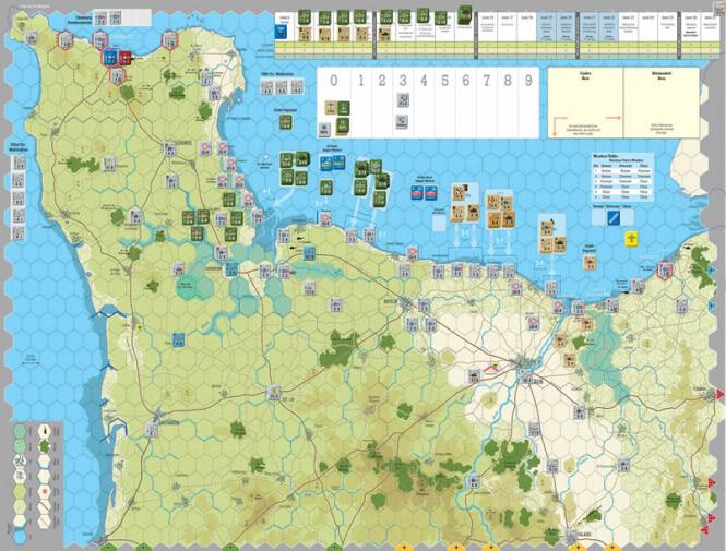 GMT Games Normandy '44 Mounted Map Obrázek