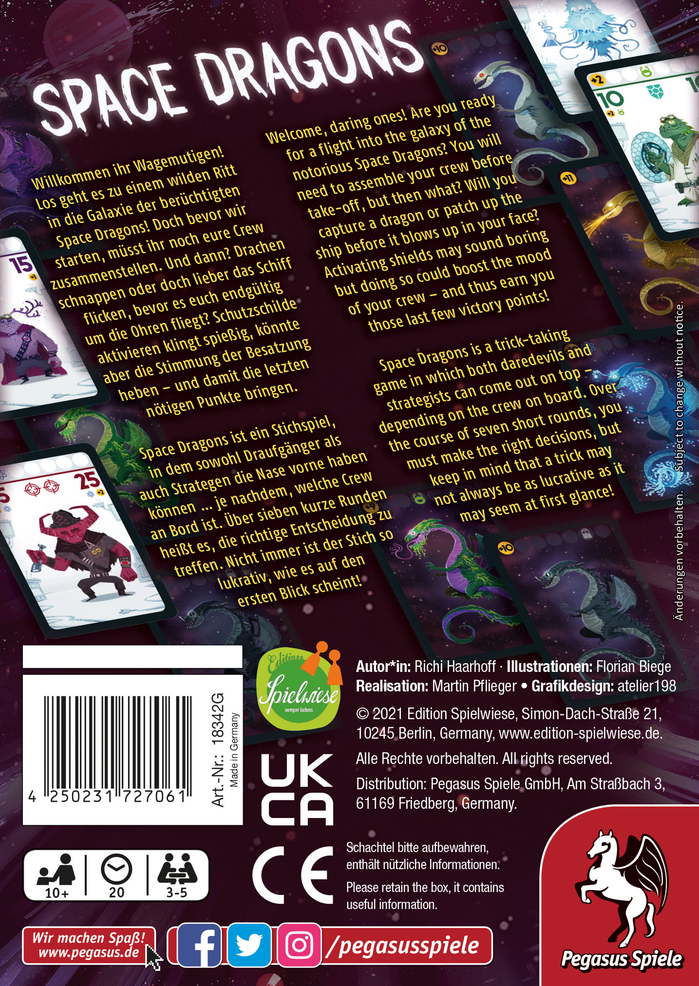 Pegasus Spiele Space Dragons Obrázek