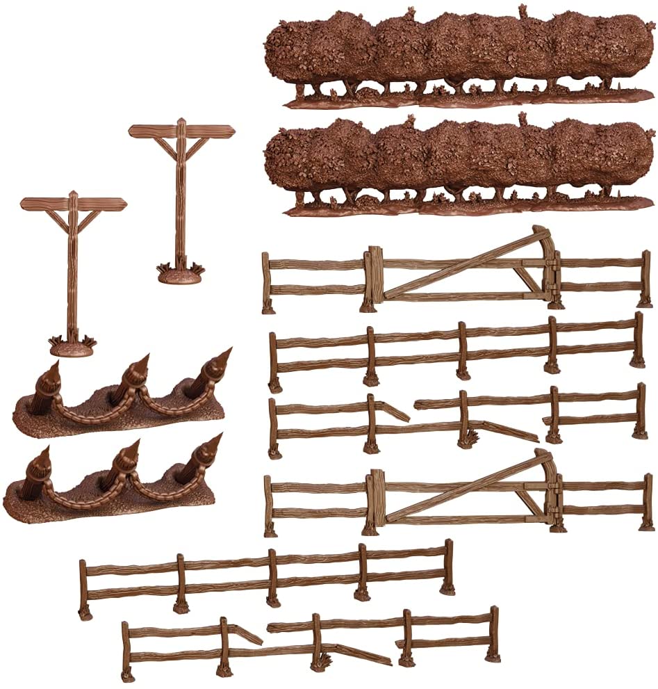 Mantic Games Terrain Crate: Battlefield Fences & Hedges Obrázek