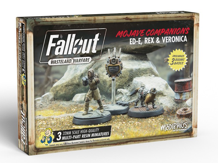 Levně Modiphius Entertainment Fallout: Wasteland Warfare - Ed-E, Rex and Veronica