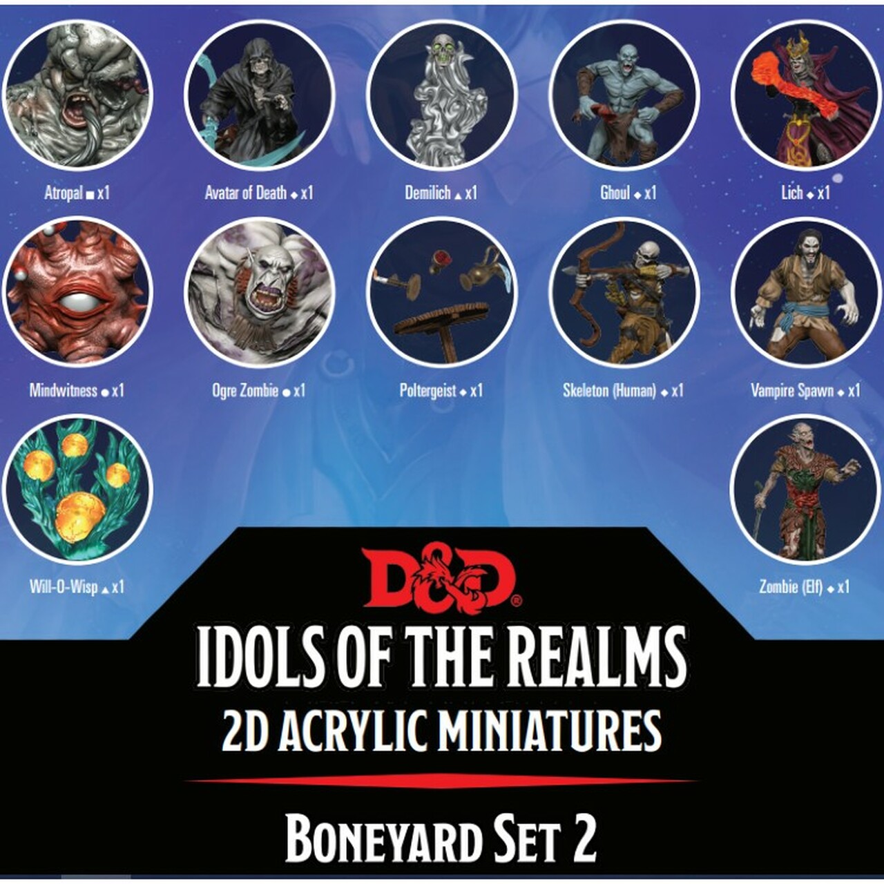 Levně WizKids D&D Idols of the Realms: Boneyard: 2D Set 2