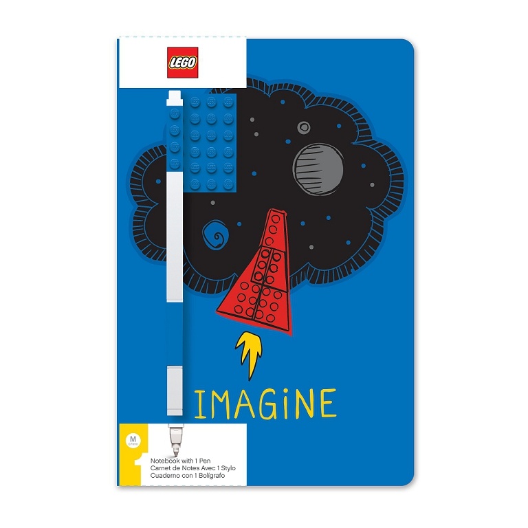 Levně LEGO Stationery Zápisník A5 s modrým perem - Imagine