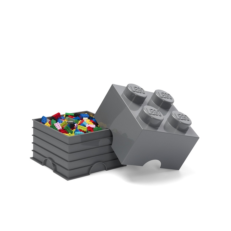 LEGO Storage LEGO úložný box 4 Varianta: Box tmavě šedá (4 Knobs 4003)