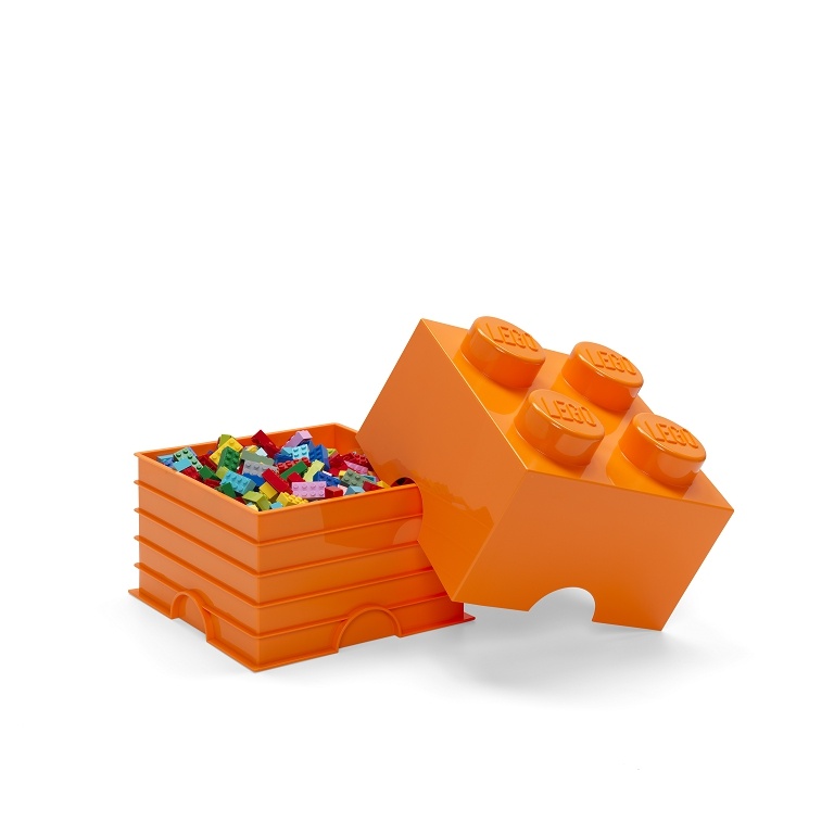 LEGO Storage LEGO úložný box 4 Varianta: Box oranžová (4 Knobs 4003)