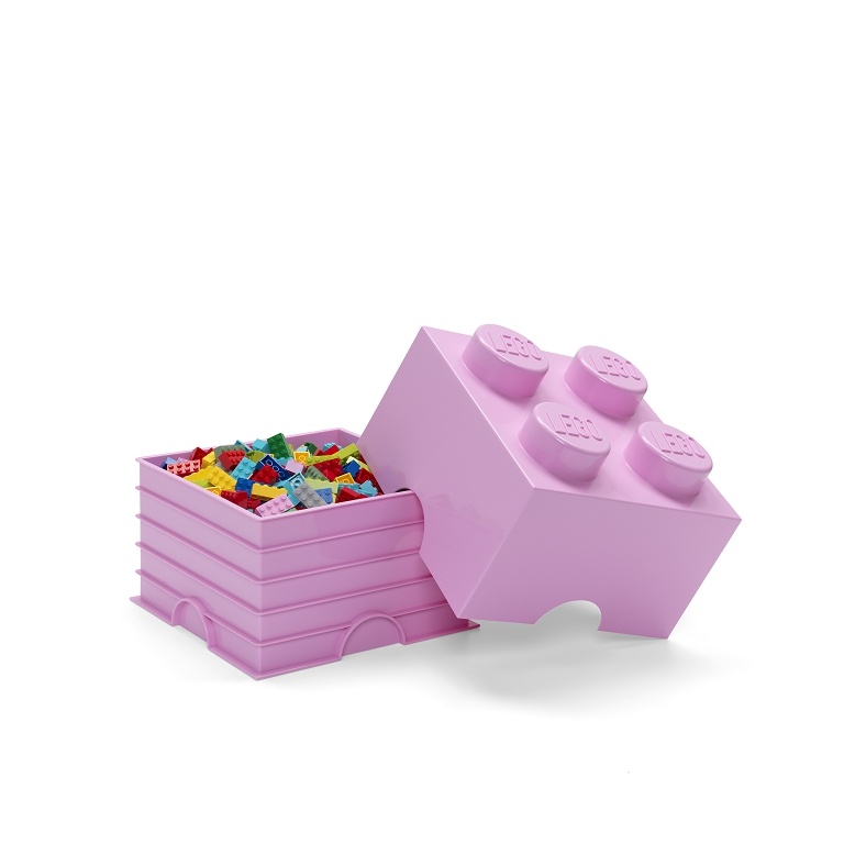 LEGO Storage LEGO úložný box 4 Varianta: Box světle růžová (4 Knobs 4003)