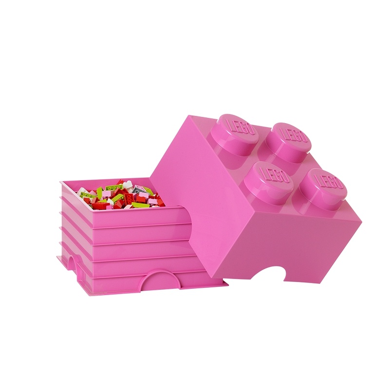 LEGO Storage LEGO úložný box 4 Varianta: Box růžová (4 Knobs 4003)