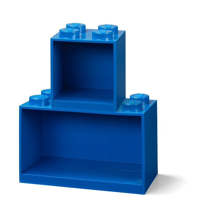 LEGO Home LEGO Brick závěsné police, set 2 ks Varianta: Police modrá (Brick shelf set 4117)
