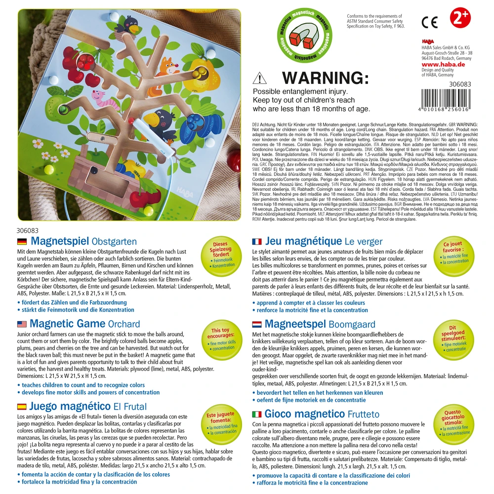 Haba Ovocný sad - Magnetický labyrint s perem Obrázek