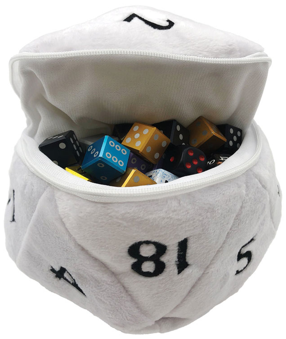 Ultra Pro UP - D20 Plush Dice Bag Barva: Bílá (plyšový vak na kostky)