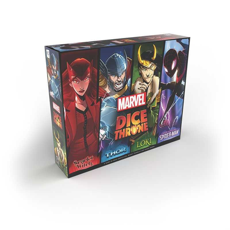 USAopoly Dice Throne Marvel 4-Hero Box (Scarlet Witch, Thor, Loki, Spider-Man)