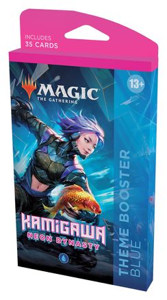 Wizards of the Coast Magic The Gathering: Kamigawa Neon Dynasty Theme Booster Barva: Modrá