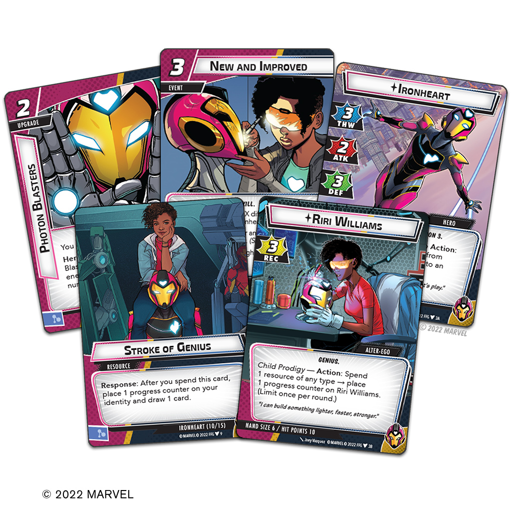 Fantasy Flight Games Marvel LCG Champions - Ironheart Hero Pack Obrázek