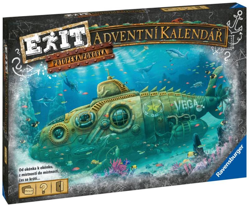 Ravensburger EXIT Adventní kalendář - Ponorka CZ
