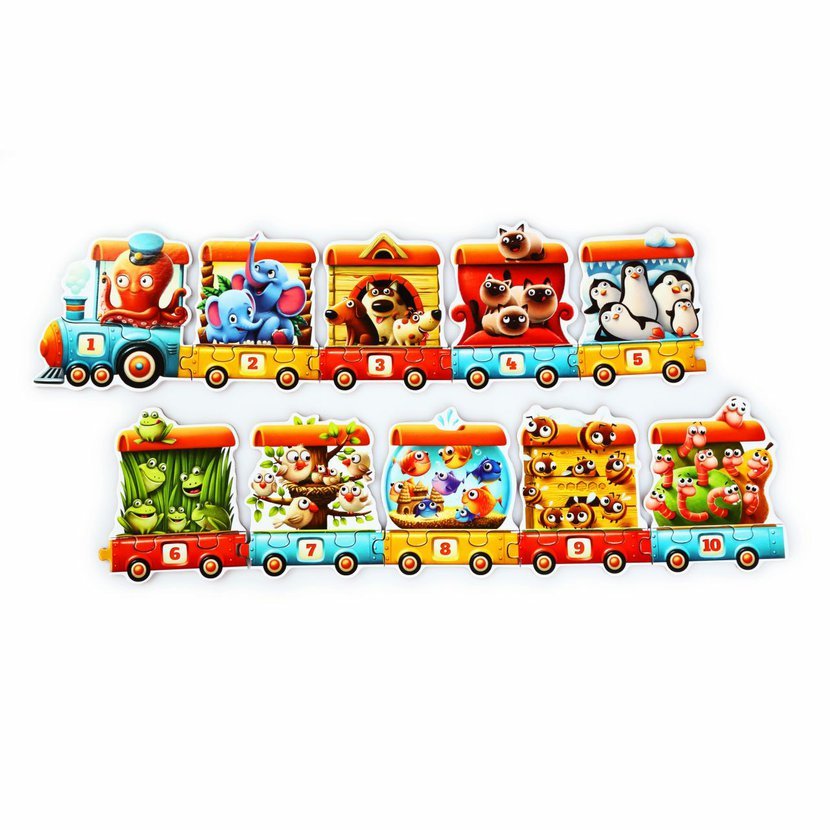 Puzzlika Vlak 94 cm  - naučné puzzle 20 dílků Obrázek