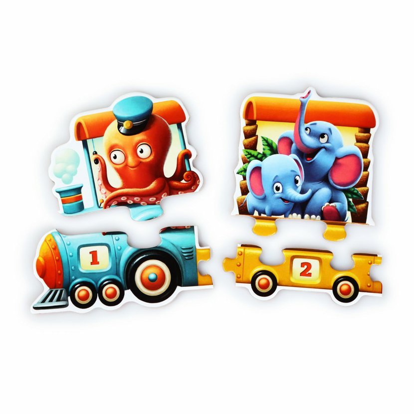 Puzzlika Vlak 94 cm  - naučné puzzle 20 dílků Obrázek