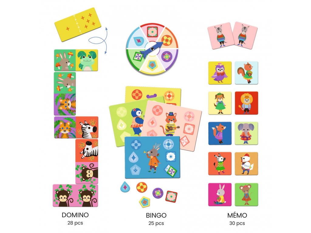 Djeco Sada tří her Malí přátelé Obrázek