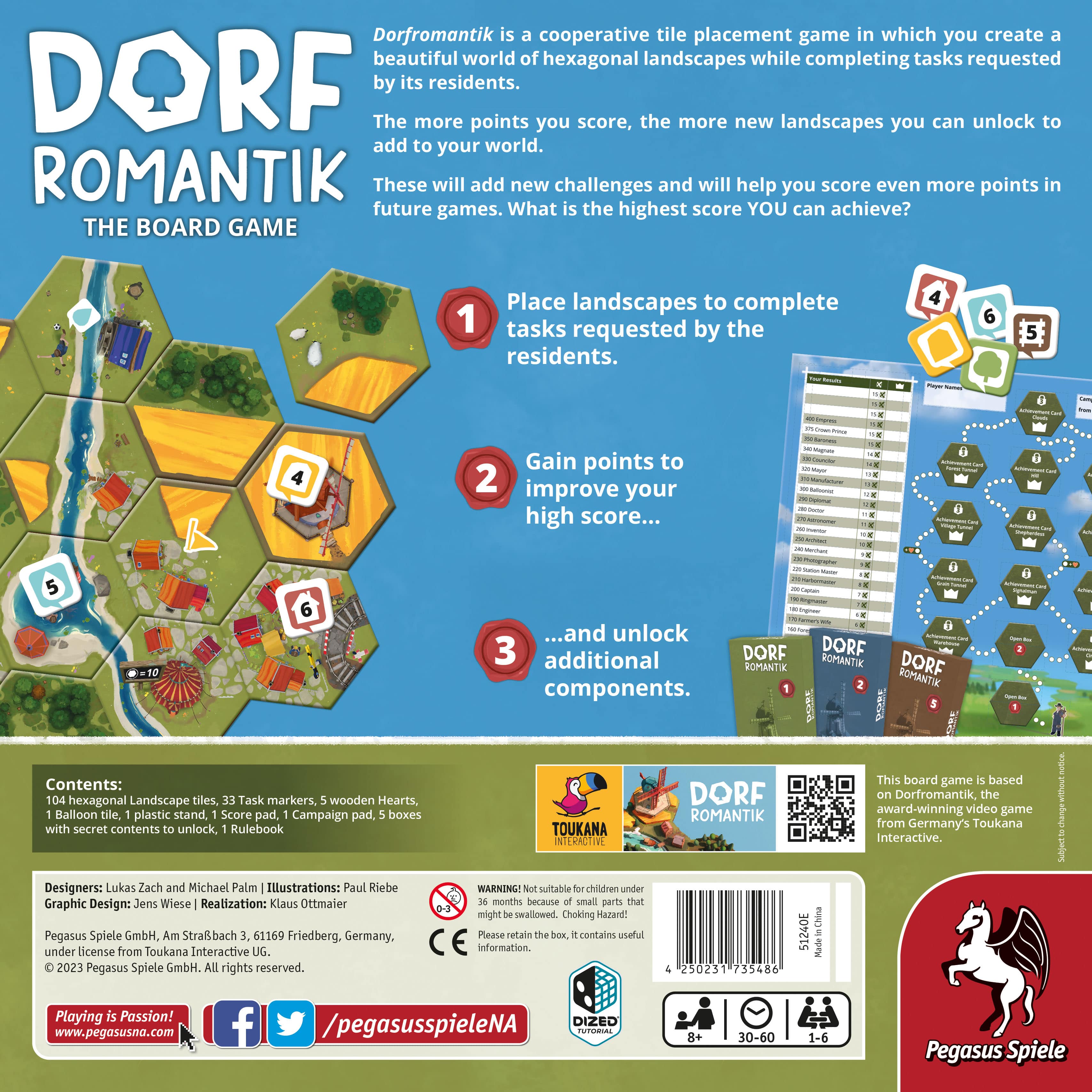 Pegasus Spiele Dorfromantik: The Board Game Obrázek