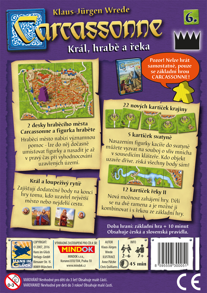 Mindok Carcassonne 2. edice: Král, hrabě a řeka Obrázek