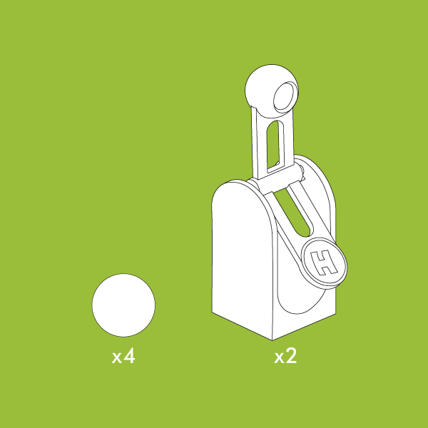 HUBELINO Kuličková dráha - rozšíření 6 ks, gravitační kladivo Obrázek