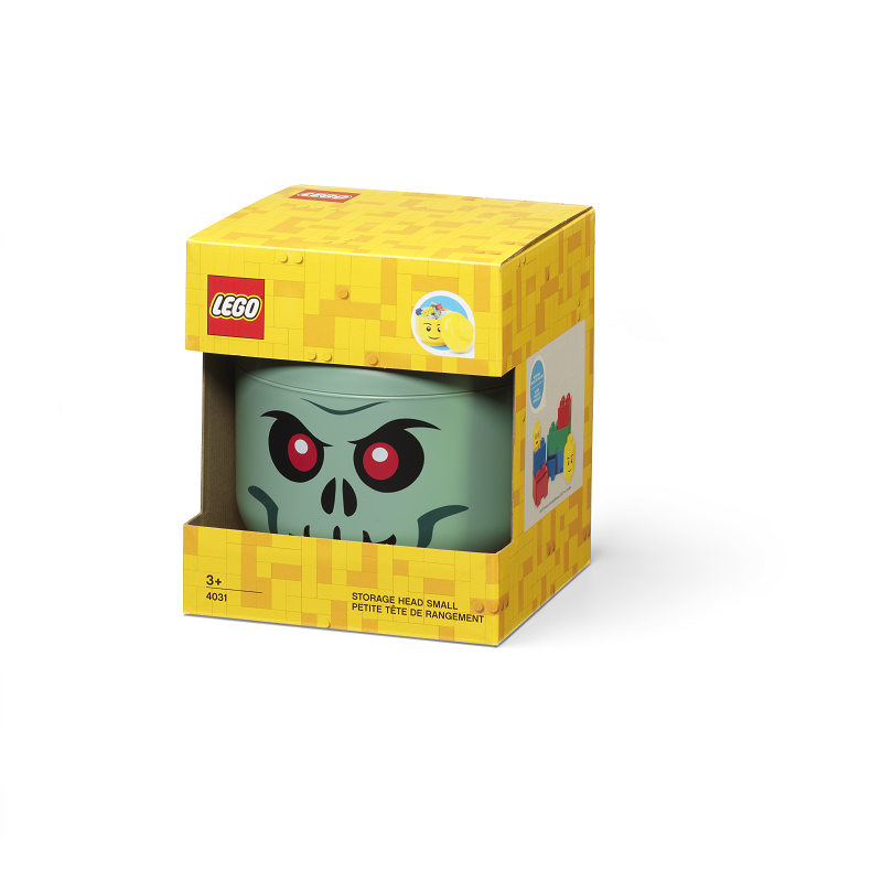 Levně LEGO Storage LEGO úložná hlava (velikost S) - zelený kostlivec