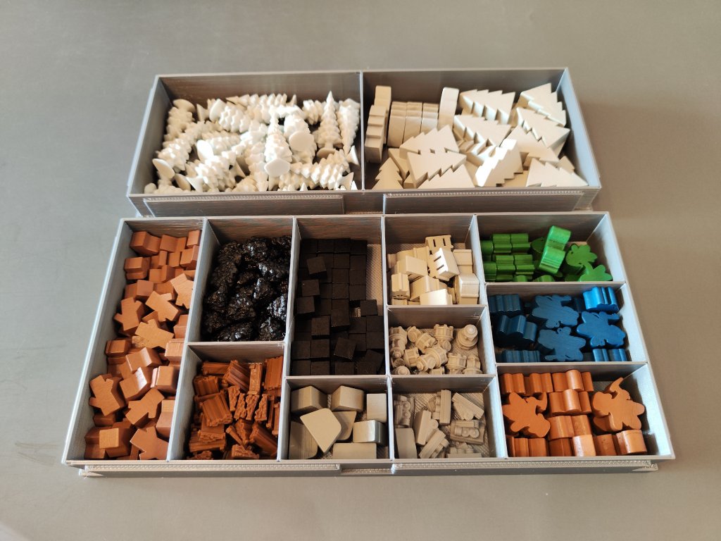 inserty.cz Frostpunk + Zoceleni mrazem + Dreadnought + Resources expansion - Insert (černý, 0035) angličtina: angličtina Obrázek