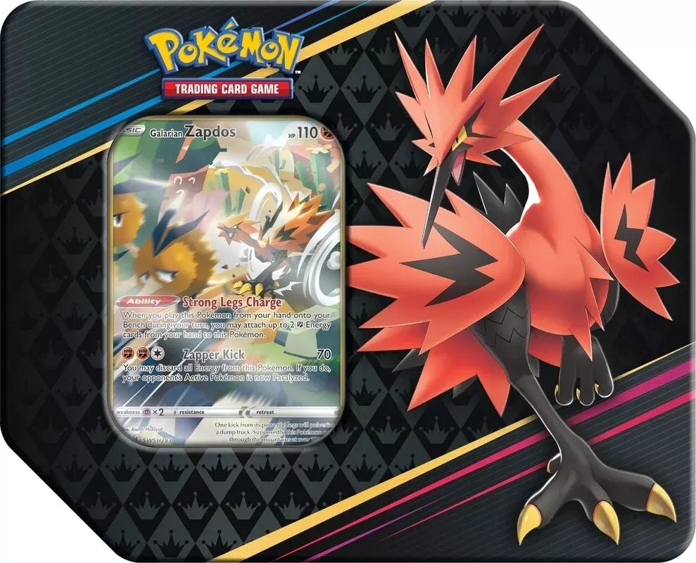 Nintendo Pokémon TCG: Crown Zenith Premium Art Tin Varianta: Zapdos