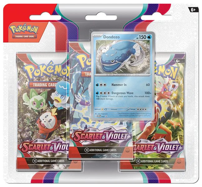 Nintendo Pokémon TCG: Scarlet & Violet (SV01) - 3 Blister Booster Varianta: Dondozo