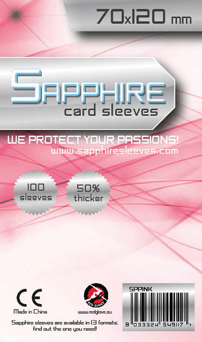 Red Glove Obaly na karty Sapphire Pink - (70x120 mm) 100 ks Tarot