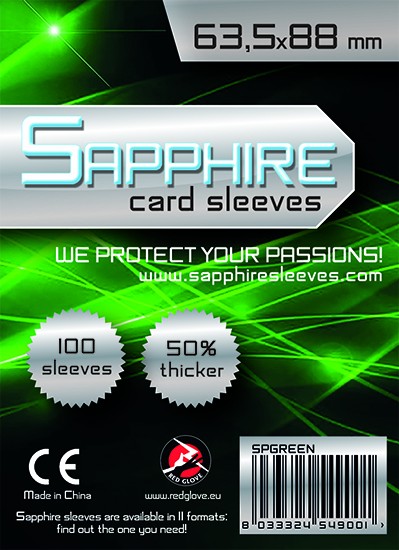 Red Glove Obaly na karty Sapphire Green - (63,5x88 mm) 100 ks Standard Card Game