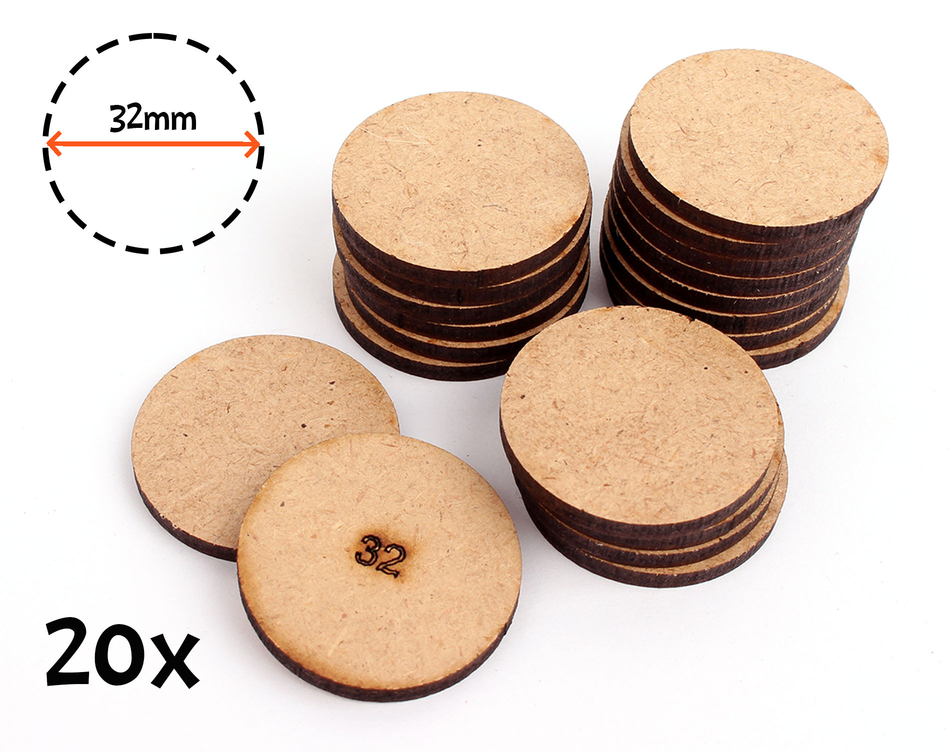 Myší Doupě Podstavce kulaté - 32mm Podstavce / Base