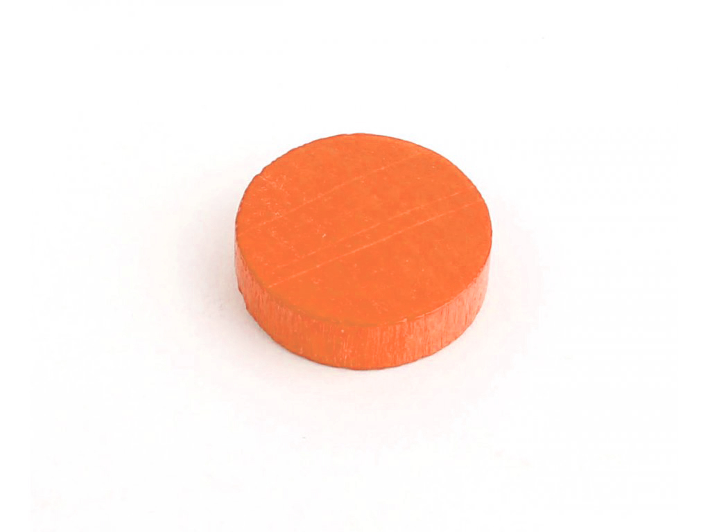 TLAMA games Dřevěné disky 15 mm - žetony (20 ks) Barva: Oranžová