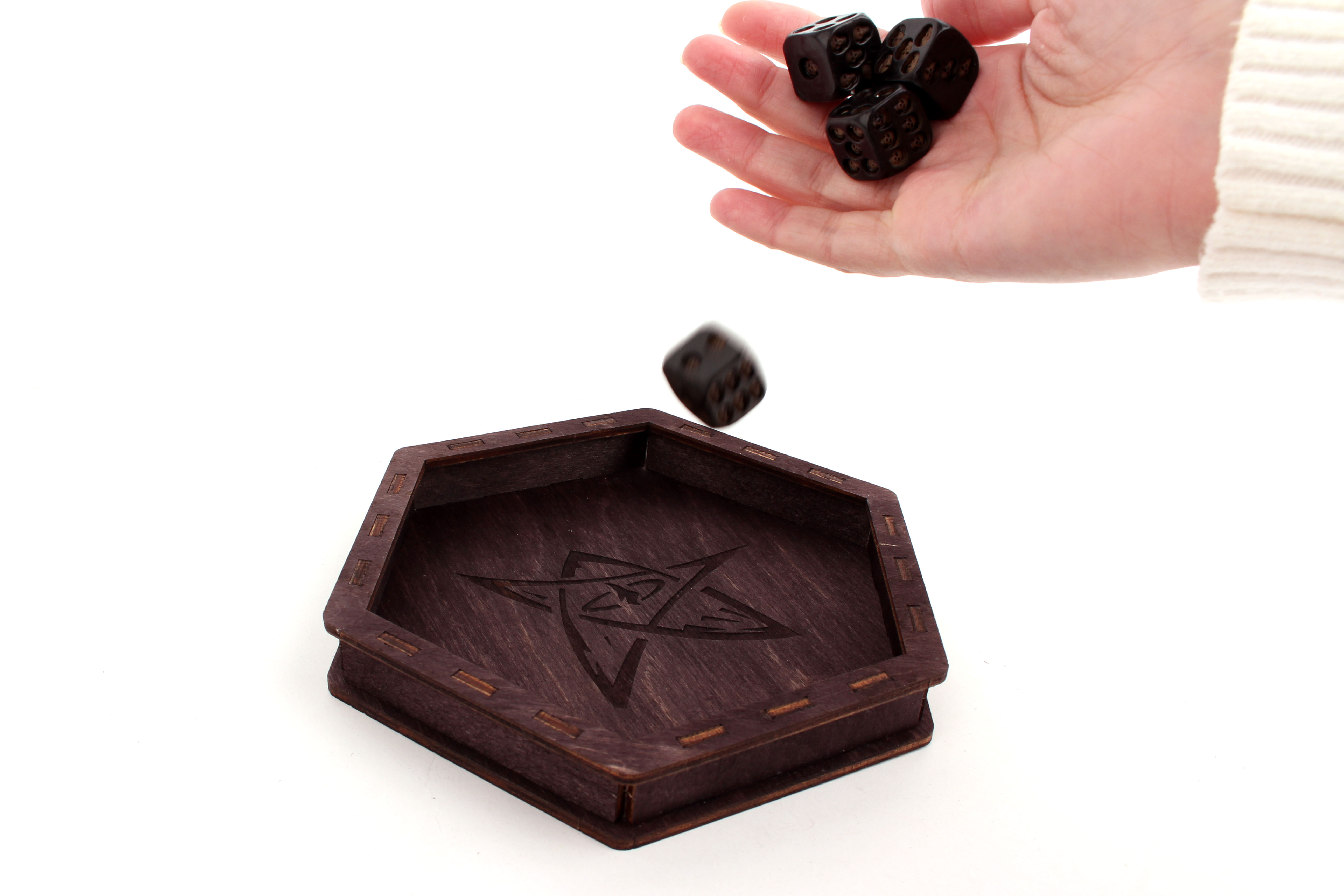 Myší Doupě Dice Tray - Dřevěný mořený (Cthulhu) Obrázek