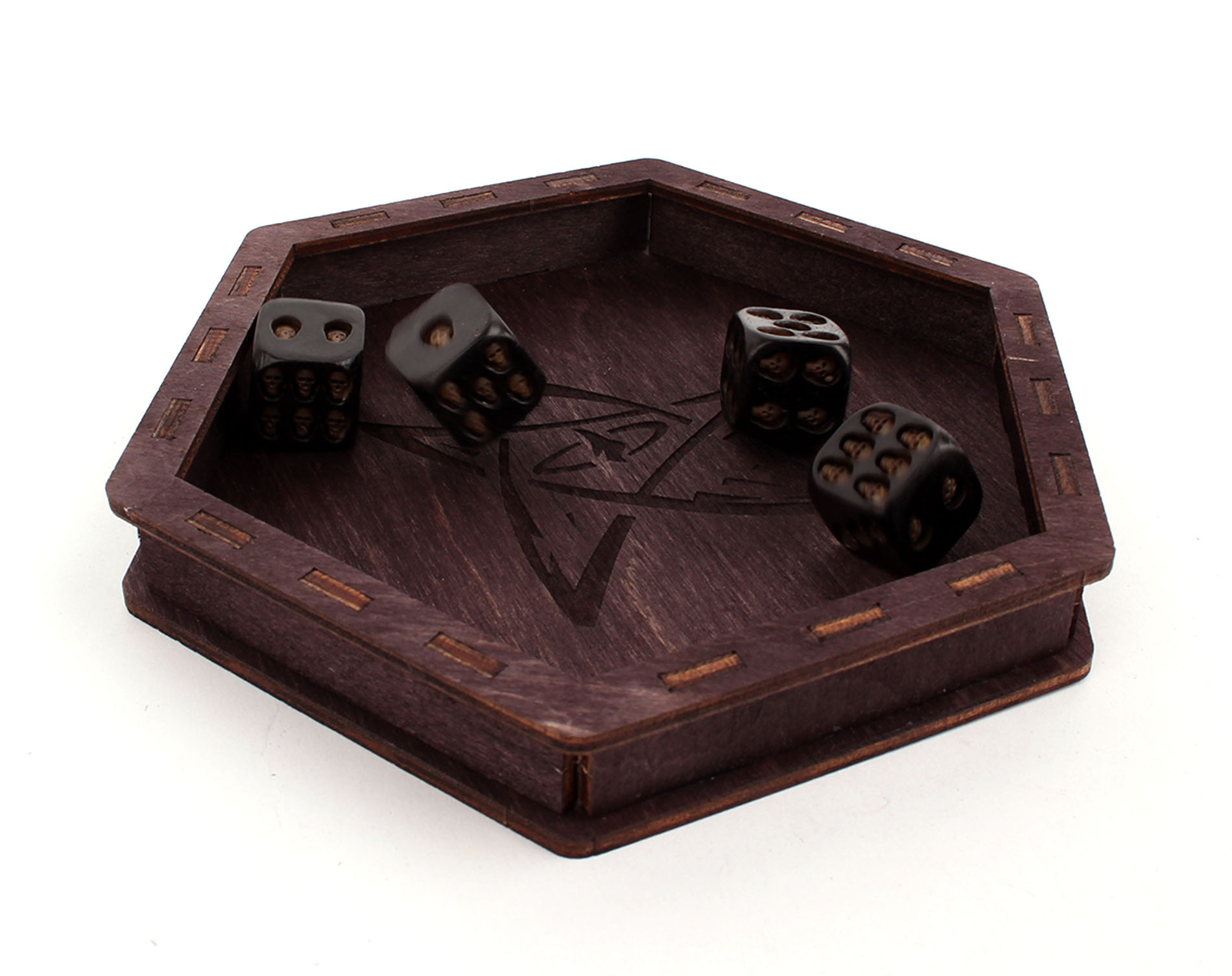 Myší Doupě Dice Tray - Dřevěný mořený (Cthulhu) Obrázek