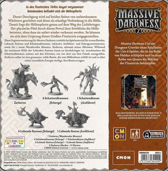 Cool Mini Or Not Massive Darkness 2: Enemy Box – Gates of Hell Obrázek