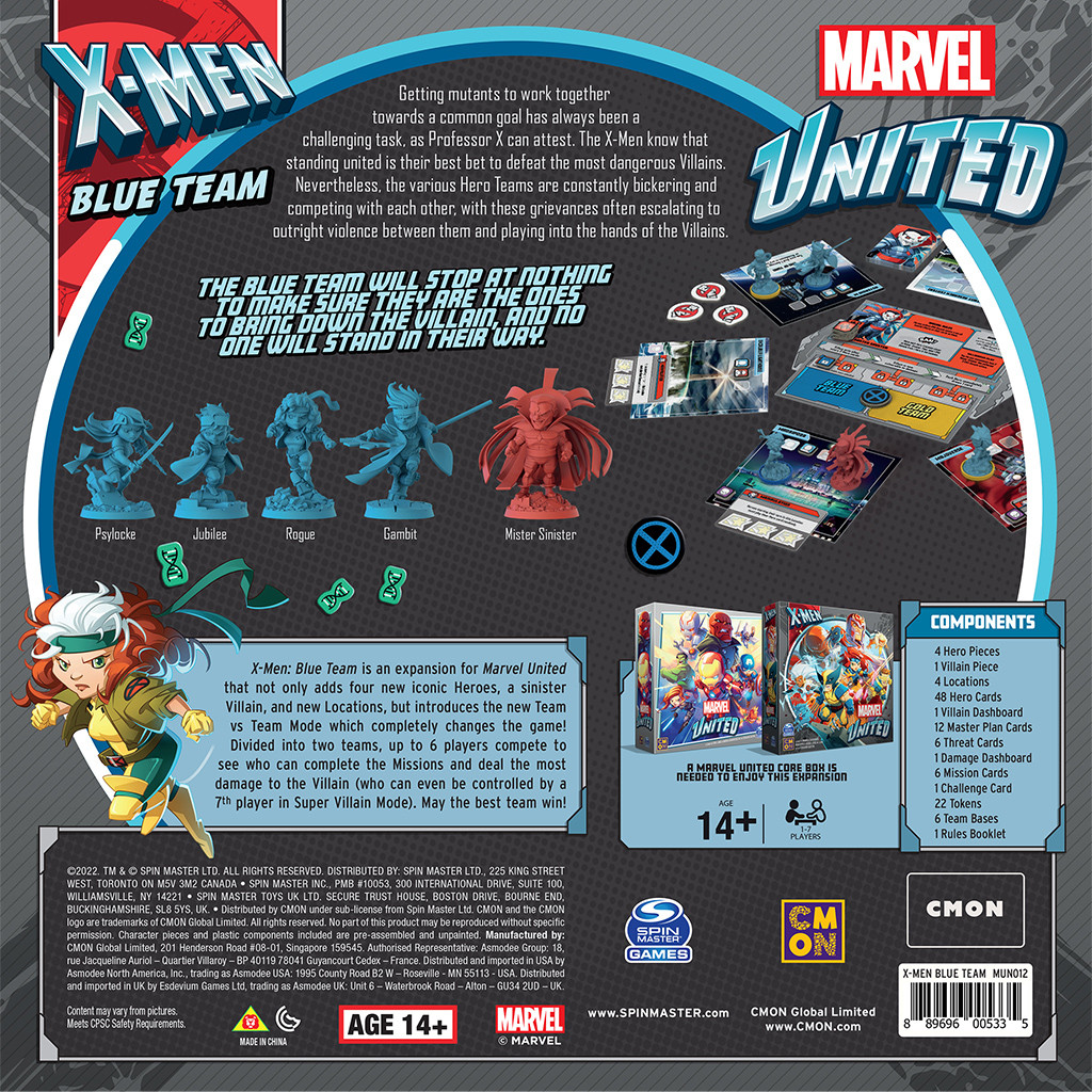 Cool Mini Or Not Marvel United: X-Men – Blue Team Obrázek