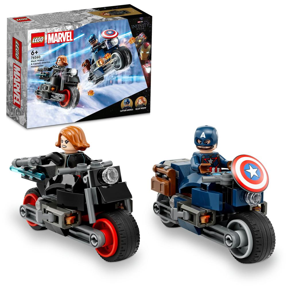 Levně LEGO® Black Widow a Captain America na motorkách 76260