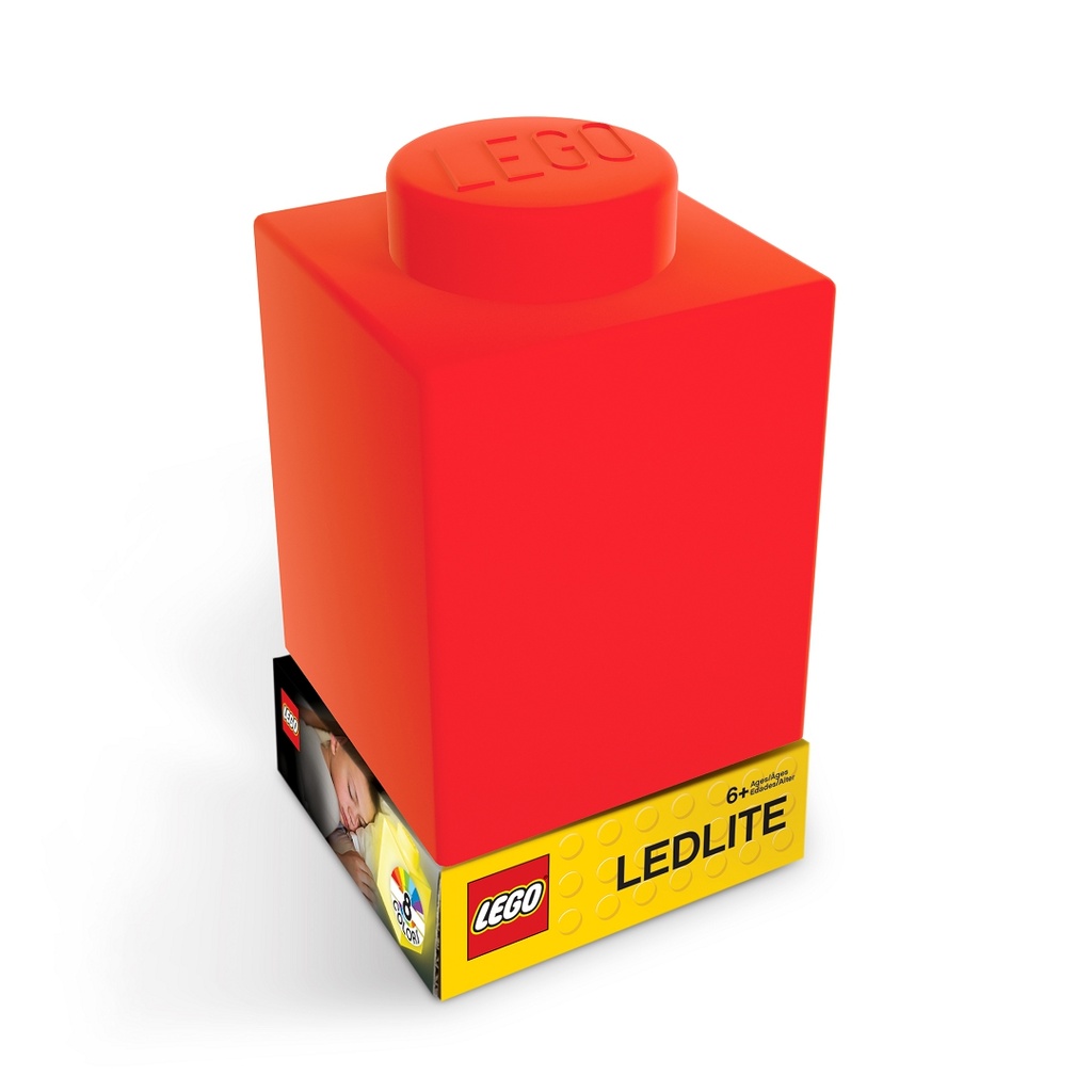 LEGO LED Lite LEGO Classic Silikonová kostka noční světlo Barva: Červená