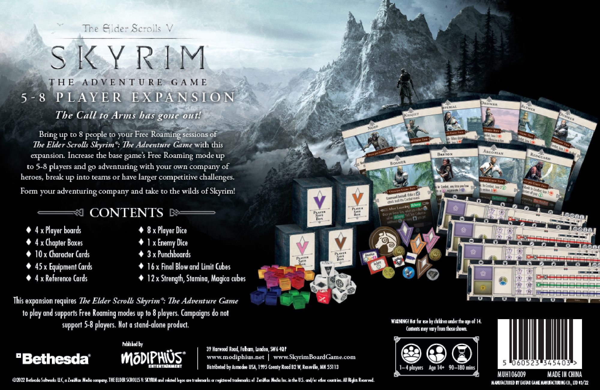 Modiphius Entertainment The Elder Scrolls V: Skyrim – The Adventure Game: 5-8 Player Expansion Obrázek