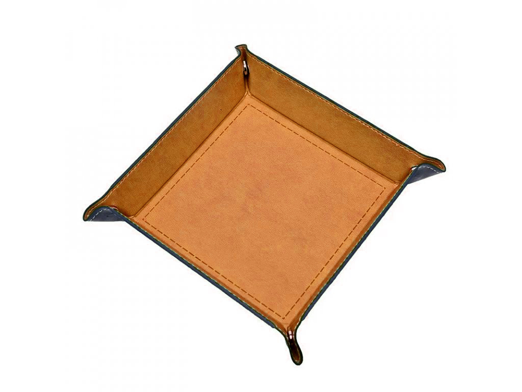 TLAMA games Dice Tray - Tác na kostky, koženka (skládací) Barva: Hnědá